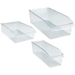 WENKO Aufbewahrungssystem Kühlschrank-Organizer-Set, Kunststoff, (Set, 3-tlg), Boxen für Vorräte & Lebensmittel, für Kühlschrank & Vorratsschrank