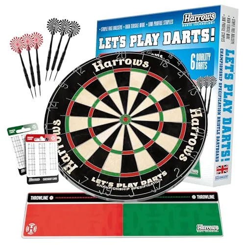 Harrows EA376 Fitness Jeu de Fléchettes Jura Complet, Schwarz, Einheitsgröße