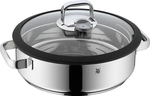 WMF Vitalis Aroma Dampfgarer 28 cm - Pfannen mit 5,0l Volumen, ideal zum gesunden Dampfgaren und Braten, hitzebeständig und backofenfest bis 250°C für vielseitige Kochmöglichkeiten.