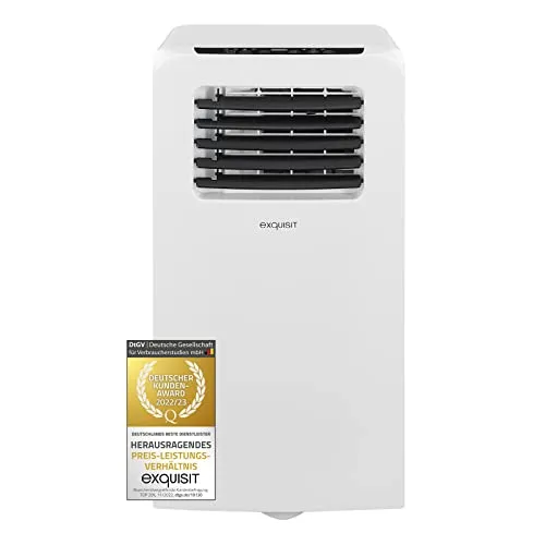 Exquisit Mobile Klimaanlage CM 30752 we | Inkl. Abluftschlauch | Mobil | Luftentfeuchtung | Kühlen | inkl. Fernbedienung | Klimagerät | Kompakt