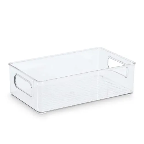 Zeller Aufbewahrungsbox aus Kunststoff - Vorratsdosen für optimale Organisation, mit zwei Tragegriffen für einfaches Handling und transparentem Design für schnellen Überblick über den Inhalt.