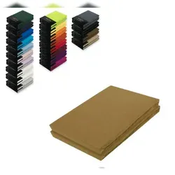 EXKLUSIV HEIMTEXTIL Jersey Spannbettlaken Doppelpack 120 x 200 cm - Spannbetttücher aus 100% Baumwolle, Öko-Tex zertifiziert, mit Rundumgummizug für perfekten Sitz und pflegeleicht, ideal für Matratzen bis 25 cm Höhe.