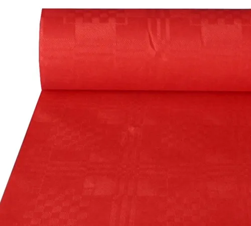PAPSTAR Damast-Tischtuch (B)1,2 x (L)8 m rot