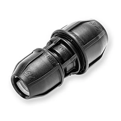 PE Kupplung reduziert 32mm x 25mm Fitting für PE-Rohren 32-K