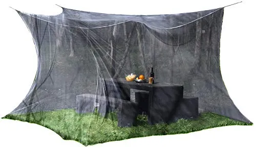 infactory XXL Fliegennetz für Innen und Außen - Kasten-Form mit 300 x 300 x 250 cm, ideal für Garten und Camping. Engmaschiges 220 Mesh schützt effektiv vor Mücken und ist aus strapazierfähigem Polyester gefertigt.