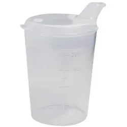 Medi-Inn Schnabelbecher 250 ml - Transparente Trinkhilfe für Senioren und Kinder - Praktischer Schnabelbecher mit 250 ml Fassungsvermögen, ideal für die Alten- und Krankenpflege. Flexibel durch wechselbare Deckel mit unterschiedlichen Öffnungen, ermöglicht ein sauberes Trinken ohne Verschütten.