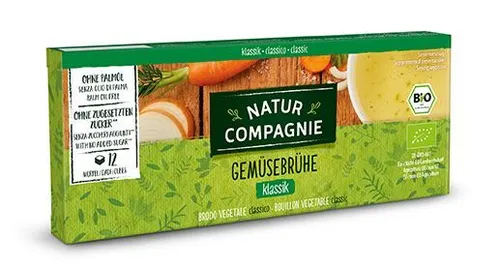 BRÜHE - GEMÜSEWÜRFEL OHNE ZUCKERZUSATZ, BIO 126 g - NATUR COMPAGNIE