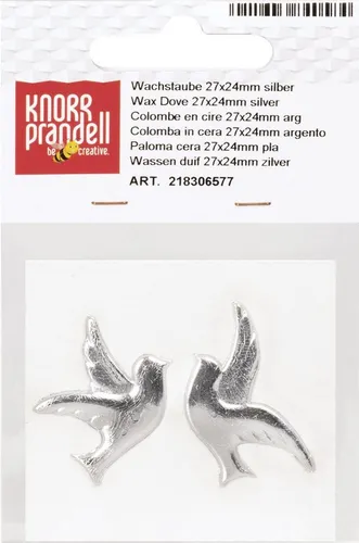 Knorr Prandell Bastelfilz Wachstaubenpaar 27x24mm silber in silber von KNORR prandell