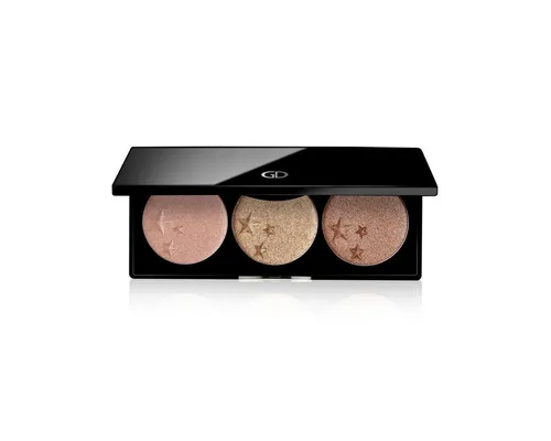 GA-DE Foundation GA-DE Starshine Shimmer Palette - Vielseitige Highlighter-Palette mit 3 harmonischen Nuancen für strahlende Akzente. Die cremig-pudrige Textur lässt sich mühelos verblenden und sorgt für ein leuchtendes Finish. Ideal zur Betonung von Gesichtszügen und auch als Lidschatten verwendbar.