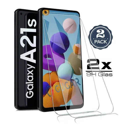 2X für Samsung Galaxy A21s - 9H Panzerfolie Echt Glas Display Schutz Glas