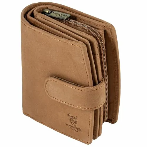 MATADOR Valencia Leder Geldbörse Damen Mittelgroß | Edles Portemonnaie mit Geschenkbox - Damen-Geldbörse aus hochwertigem Leder, handgefertigt mit 11 Kartenfächern und elegantem Design. Perfekt als Geschenk für jeden Anlass.