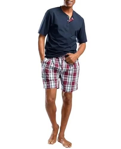 H.I.S Herren Pyjama kurz weiß 48/50 (M) von HIS