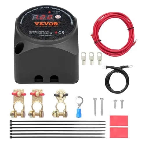 VEVOR Vollautomatisches Batterie Trennrelais 12V 140A