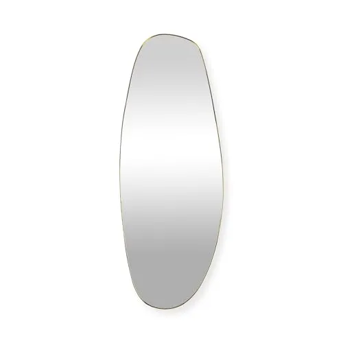 SensaHome Rafael Wandspiegel – Organischer Spiegel – Asymmetrisches Design – 160x60 cm – Gold