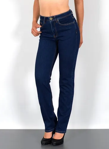 ESRA Damen Straight-Jeans High Waist - Komfortable Stretch-Jeans bis Übergröße - Die ESRA Damen Straight-Jeans mit hoher Taille bietet einen bequemen Sitz und eine zeitlose Passform. Ideal für den Alltag, erhältlich in verschiedenen Waschungen und Farben bis Übergröße 7XL.