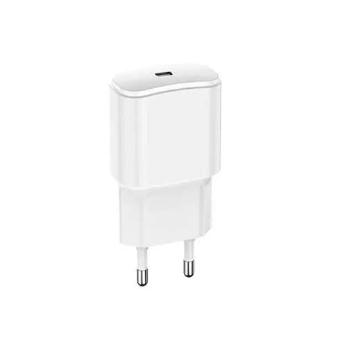 Forever USB C Ladegerät 20W PD QC Weiß – Kompaktes Netzteil USB C Quick Charger – Handy Schnellladegerät für effizientes Laden für iPhone Samsung Galaxy und mehr – Handy Ladegeräte mit 1x USB-C Port