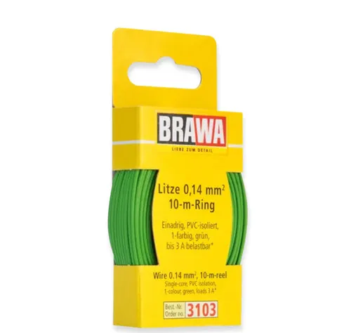 BRAWA Litze 0,14mm² 10m Ring gn 3103 von BRAWA