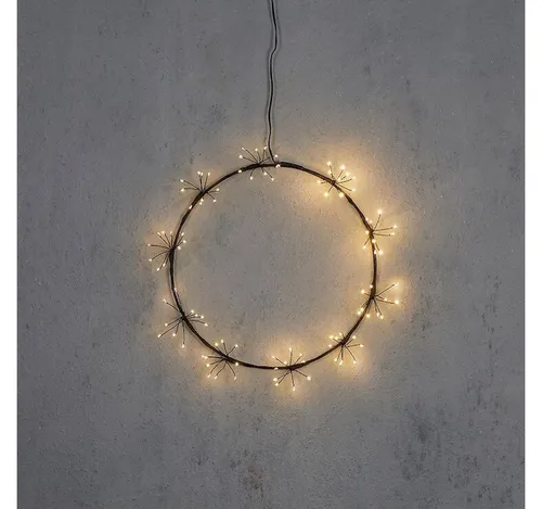 edelman LED Dekolicht Lichtkranz warmweiß für Außenbereich - Schaffen Sie stimmungsvolle Momente mit dem eleganten LED-Leuchtring von Luca Lighting. Die warmweißen LEDs sorgen für eine behagliche Atmosphäre, während der IP44-Spritzwasserschutz und die Timerfunktion Flexibilität bei der Nutzung bieten.