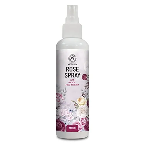 Rose Aromaspray 250ml - Aromatherapie Raumspray mit Rose Blütenextrakt - Spray zur Aromatisierung der Luft - Raumnebel - Kissen- und Leinenspray - Duftspray - Natürliches Duftspray