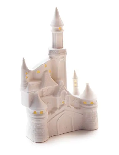 DARO DEKO Porzellan Kirche mit LED 24cm