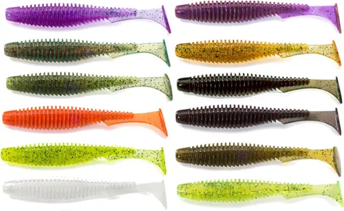 Fishup U Shad 3' 7cm - 9 Gummifische, Fishup Farben:Motor Oil Pepper