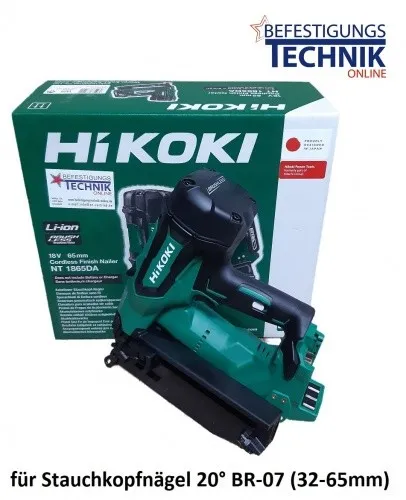 Hikoki Akku-Stift Nagler 18V NT1865DA (Basic) - Tacker für präzises Arbeiten mit Brushless Motor, werkzeugloser Tiefeneinstellung und 2-Stufen Sicherheitsschalter. Ideal für Zimmerei und Innenausbau.