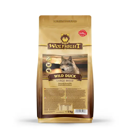 Wolfsblut Wild Duck Large Breed Hundefutter - 2 kg - Hundefutter für große Rassen mit Wildente, reich an Nährstoffen und ideal für eine gesunde Ernährung.