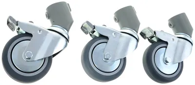 Manfrotto Rädersatz 75 mm - 22 mm Bremse, belastbar bis 75 kg und ideal für stabile Unterstützung von Stativen