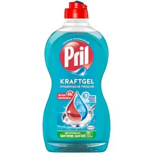 Pril Spülmittel Kraft-Gel Hygienische Frische, Konzentrat, entfernt 48h Eingetrocknetes, Flasche, 450 ml