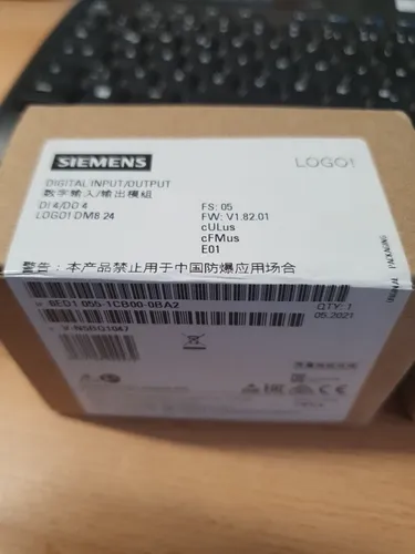 Siemens LOGO! DM8 24 0BA2 SPS-Erweiterungsmodul 24 V/DC - Automatisierungstechnik mit Ethernet-Kommunikation, ideal für einfache Projektierung und Fernzugriff per Tablet oder Smartphone.