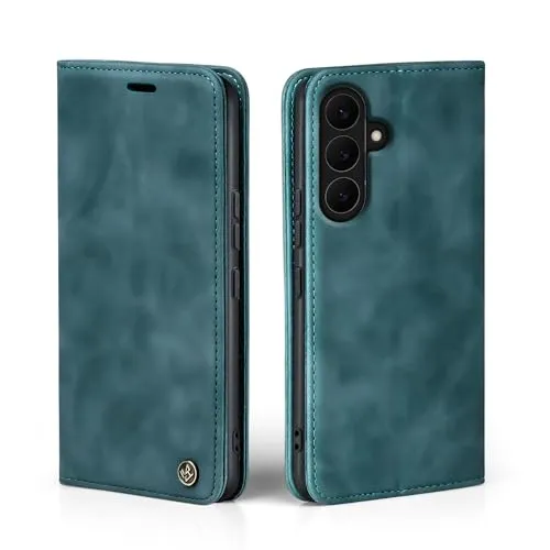 LBH Handyhülle für Samsung Galaxy S26+ in Petrol Blau mit Karten- und Geldfach Smartphone Hülle mit Standfunktion Flip Case Schutzhülle Magnetverschluss Vintage