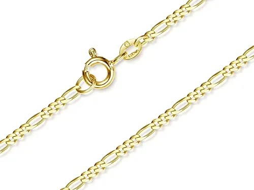 Edle Figarokette 2mm aus 585 Gold mit Federringverschluss von Silberketten-Store