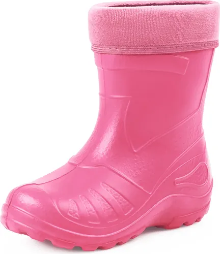Ladeheid Kinder Gummistiefel KL050 - Federleichte Eva Thermo Stiefel (Hellrosa, 33 EU) - Gummistiefel für Kinder, federleicht und wasserdicht, mit herausnehmbarem Innenschuh für ganzjährige Nutzung und optimalen Wärmeschutz.