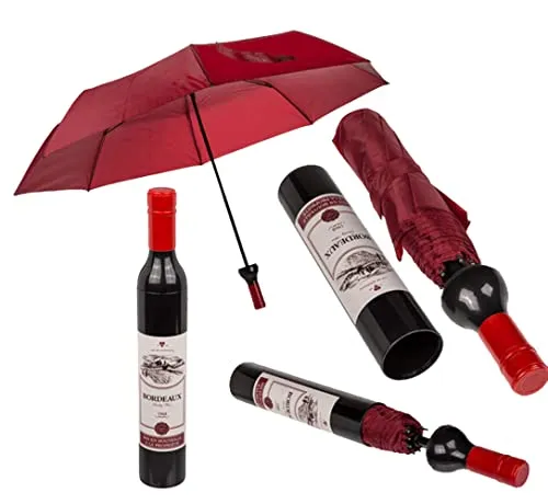 itsisa Taschen Regenschirm Weinflasche - Taschenregenschirm, Schirm, Regenschutz, Wein