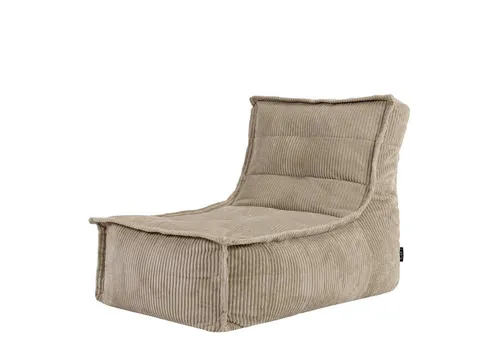Icon Dolce Sitzsack-Liege für Erwachsene - Hellbraun - Bequeme Sitzsack-Liege in flauschigem Cordstoff für entspanntes Sitzen. Strapazierfähig mit Doppelnähten und doppeltem Reißverschluss, ideal für Wohnzimmer, Schlafzimmer oder Büro.