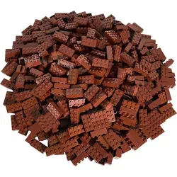 Lego® 2x4 Bausteine Rotbraun – 100 Stück für kreative Bauprojekte