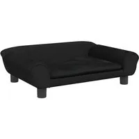 vidaXL Hundebett Schwarz 70x48x22 cm - Bequemes Samt-Sofa für Hunde - Hundebetten für kleine Hunde, mit dickem Schaumstoff gepolstert und stilvollem Design, bietet höchsten Komfort und passt perfekt in jedes Zuhause.