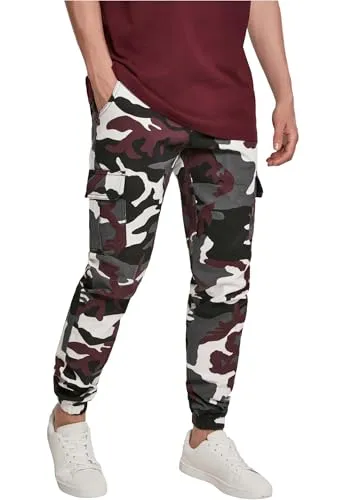 Urban Classics Herren Camo Cargo Jogging Pants 2.0 - Wanderhosen mit mehreren Taschen, ideal für Outdoor-Aktivitäten und stylischen Komfort.