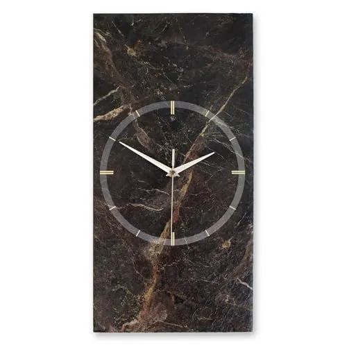 Kreative Feder Designer-Wanduhr Brown Marble in braun von Kreative Feder