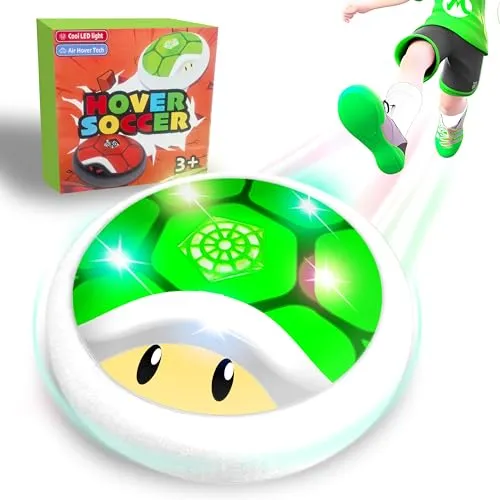 Glückpa Hover Fußball mit LED, Kinderspielzeug, Indoor Fussball Spielzeug Spiel, Air Power Football für Kinder ab 3 4 5 6 7 8-12 Jahre, Geschenke für Jungen Mädchen 3-10 Jahre