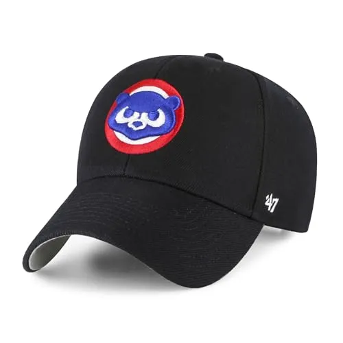 MLB Chicago Cubs Bär Cap - Schwarze Baseballcap für Fans - Baseball-Mützen & Caps, stylische Kappe der Chicago Cubs aus 85% Polyacryl und 15% Wolle, ideal für jeden Fan!