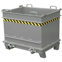 BAUER Südlohn Baustoffcontainer für Stapler BC 1000, Mausgrau