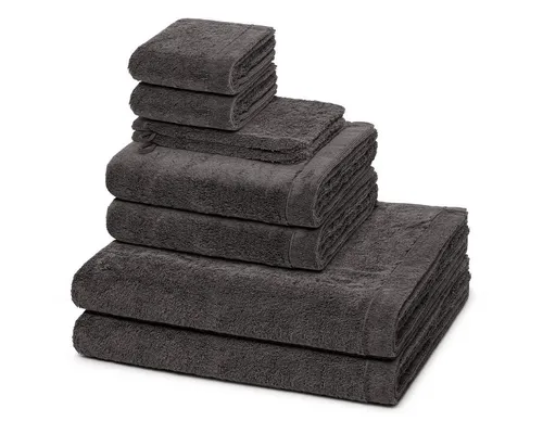 Cawö Handtuch Set Lifestyle, Walkfrottee in grau von Cawö