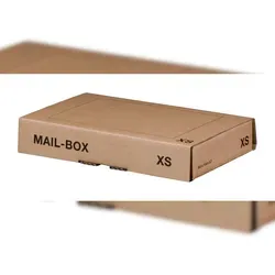 Mailbox Versandkarton Versandbox wiederverschließbar 244 x 145 x 43 mm Braun XS