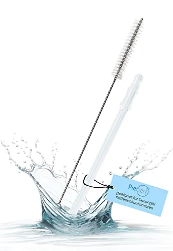 Milchansaugrohr 5313232961 (ca.15,7cm) + Piebert Reinigungsbürste (8mm.) kompatibel/Ersatzteil für DeLonghi Kaffeevollautomaten