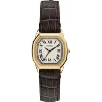 FOSSIL Damen Analog Quarz Uhr ES5426 mit Leder Armband in braun von Fossil