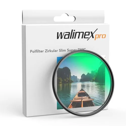 Walimex pro Polfilter Zirkular Slim Super DMC 72 mm - Kamera-Filter, ideal zur Reduzierung von Reflexionen und zur Verbesserung der Farbsättigung für beeindruckende Fotos.