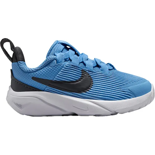 Nike Star Runner 4 Kinder - Blau, Bequeme Laufschuhe für aktive Kids - Laufschuhe mit praktischem Anzieh-Support durch Schlaufen, weicher Dämpfung und optimalem Grip für alle Untergründe. Ideal für kleine Laufbegeisterte!
