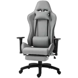 Vinsetto Schreibtischstuhl mit Wippfunktion - Ergonomischer Bürostuhl mit dick gepolstertem Stoffbezug für maximalen Komfort, ideal für lange Arbeitsstunden im Büro oder Home Office.