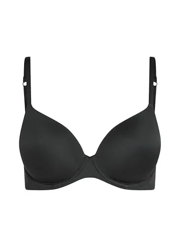 Hunkemöller Damen Bügel-BH Super Soft D90 in Schwarz - Moderner Bügel-BH mit vorgeformten Cups für höchsten Tragekomfort. Ideal unter eng anliegender Kleidung dank nahtloser Verarbeitung. Verstellbare Träger und sichere Rückenverschluss sorgen für perfekten Sitz.